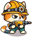 Mechanic helper cat
